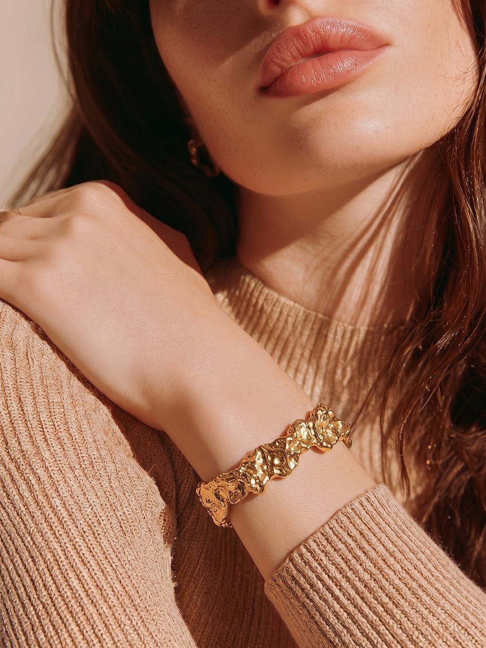 Amber Sceats 24K gold the Emery  Cuff Bracelet